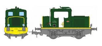 REE Modeles - MB-078 - MOYSE, SNCF, vert 301 bandes jaunes, phares marchal - H0 - Ep IV