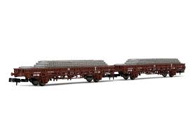 Arnold HN6543 coffret 2 wagons ex-US plats, SNCF, N, Ep V